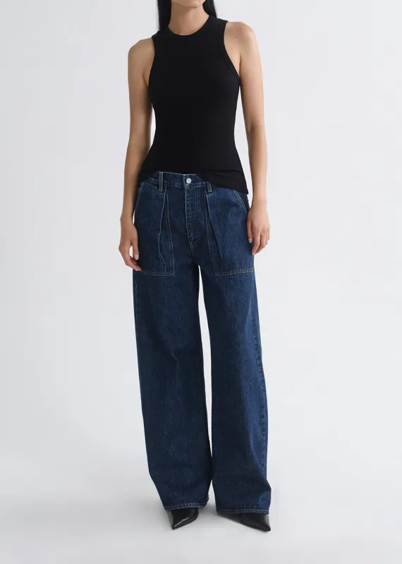 Low Curve Utility Jean Petite 29" in Rank made by Agolde