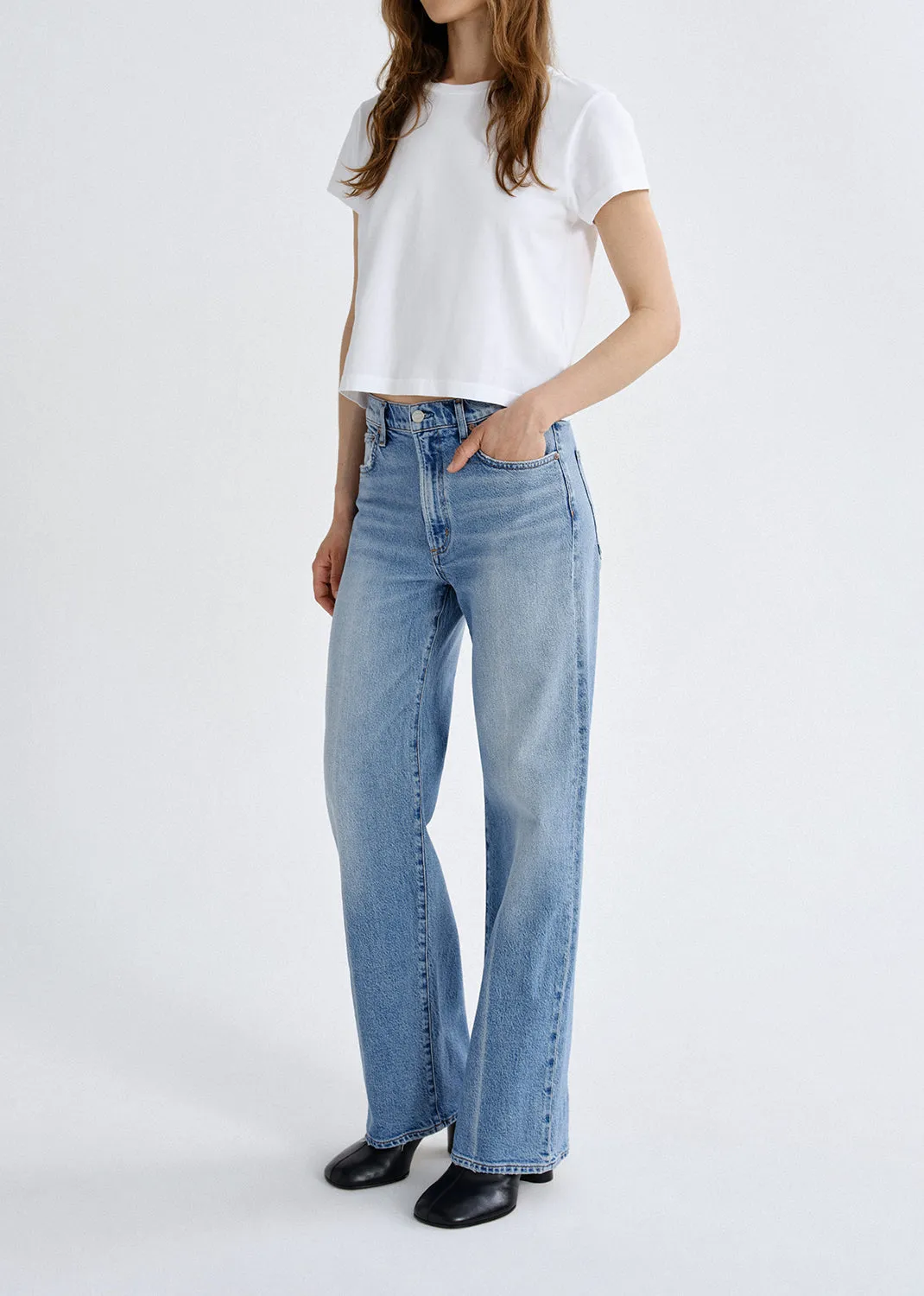 Harper Straight Jean (Weightless Stretch) in Outlook sold by Agolde product image thumbnail 2