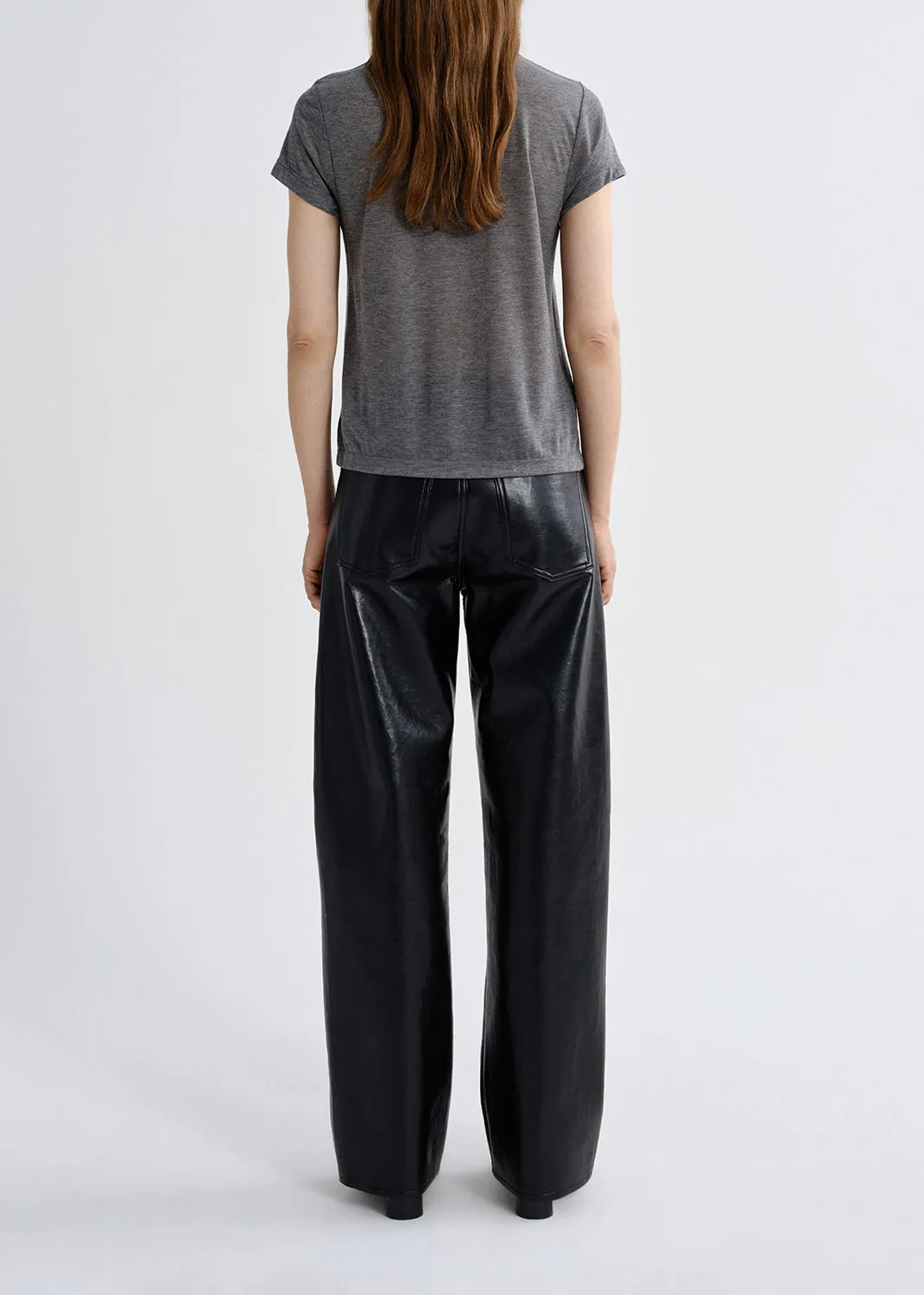 Long Line Adine Tee (Tencel Jersey) in Grey Heather sold by Agolde product image thumbnail 4