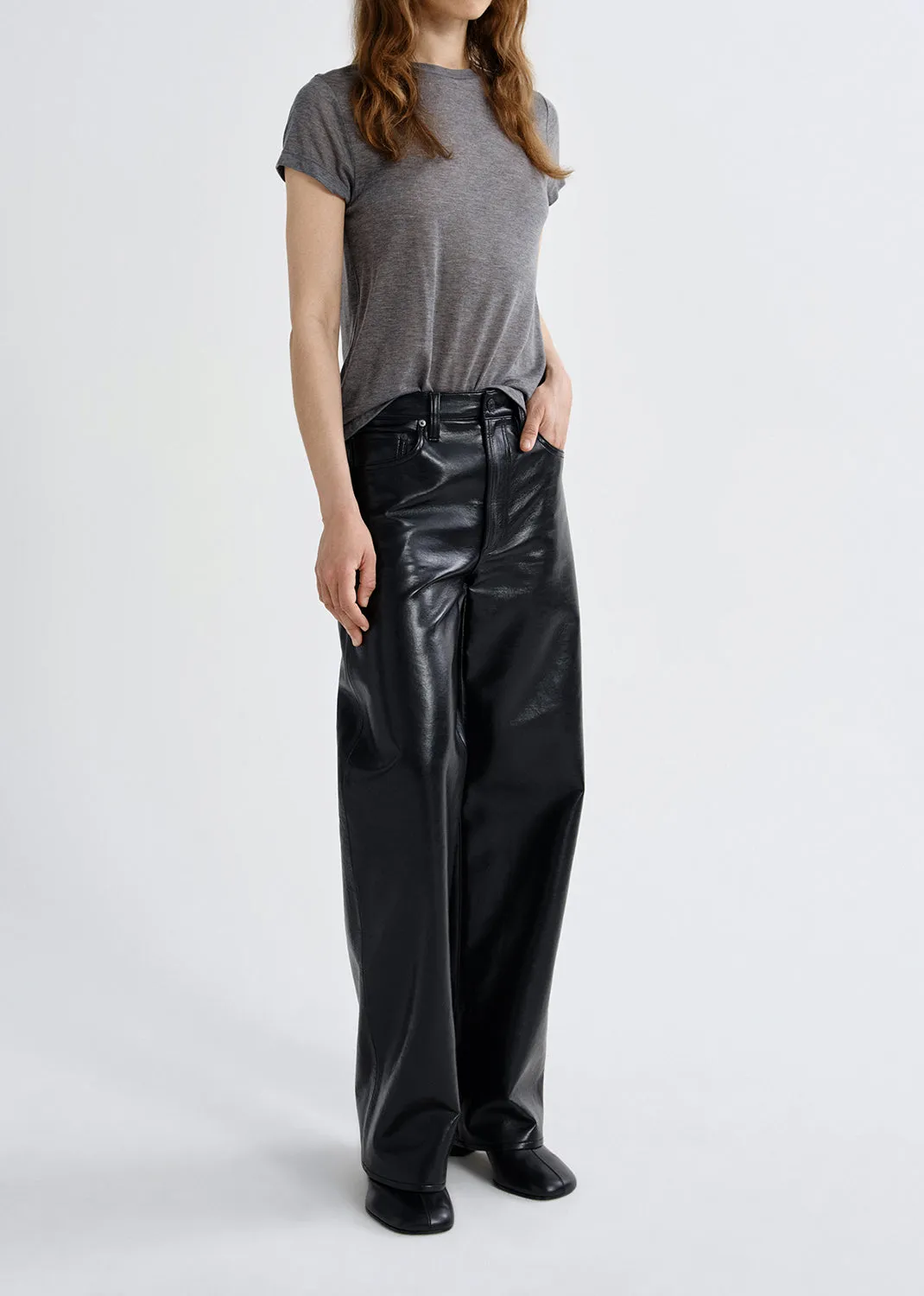 Long Line Adine Tee (Tencel Jersey) in Grey Heather sold by Agolde product image thumbnail 5