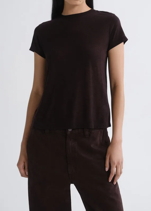 Long Line Adine Tee (Tencel Jersey) in Ristretto made by Agolde