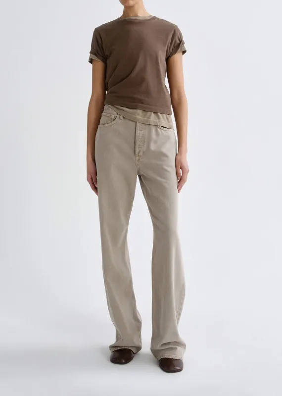 Adine Shrunken Tee in Uniform made by Agolde