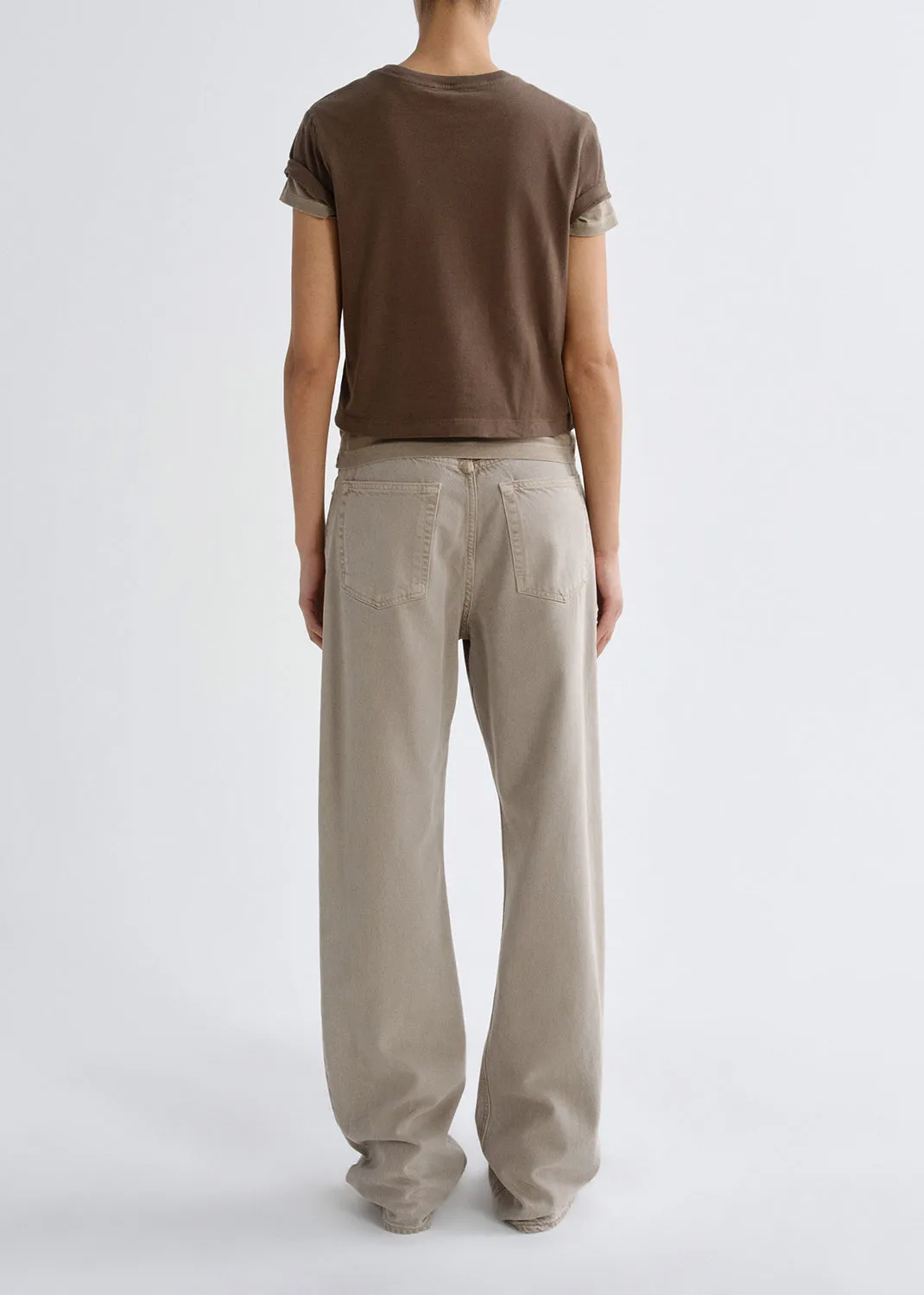 Adine Shrunken Tee in Uniform sold by Agolde product image thumbnail 4
