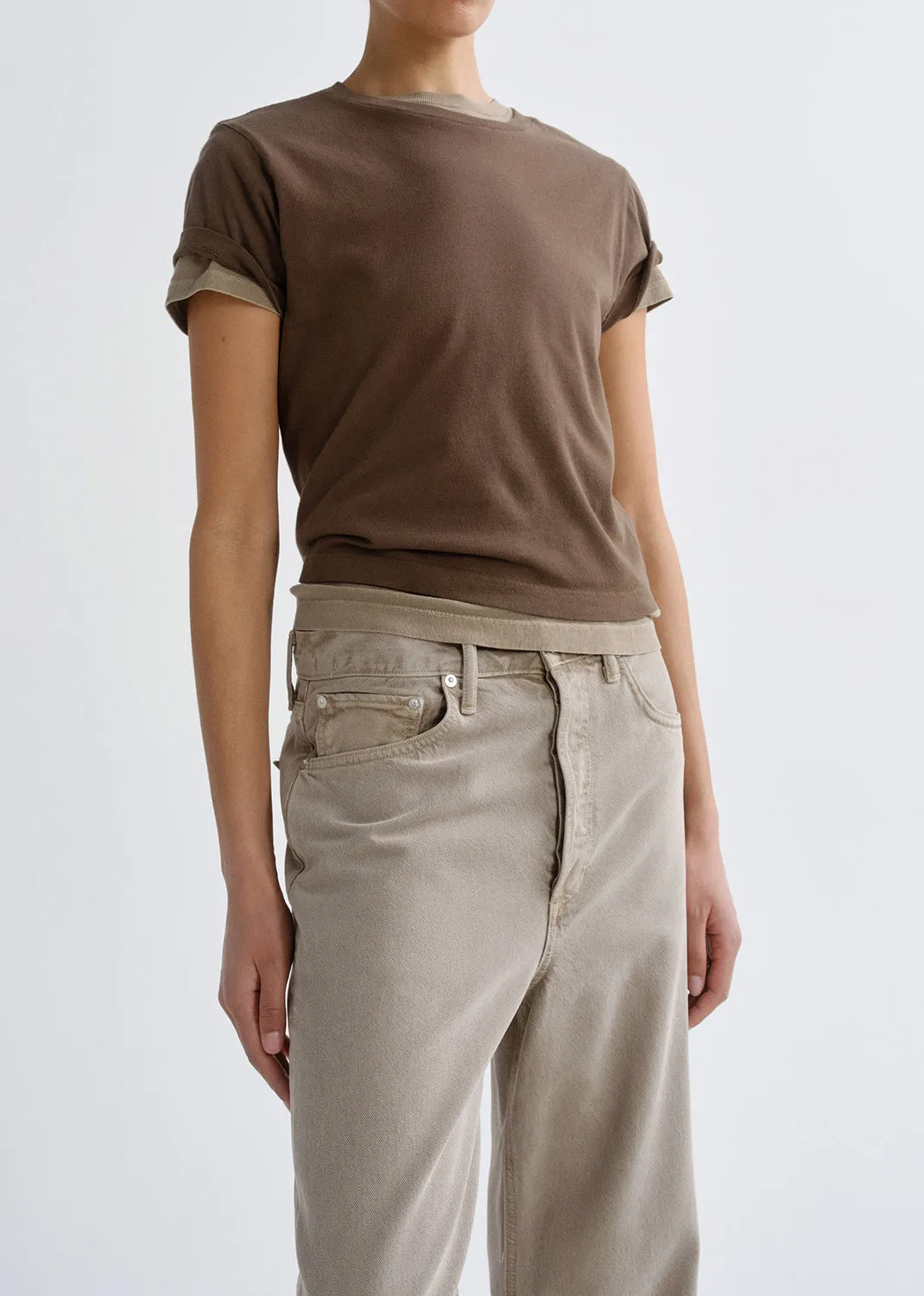 Adine Shrunken Tee in Uniform sold by Agolde product image thumbnail 2
