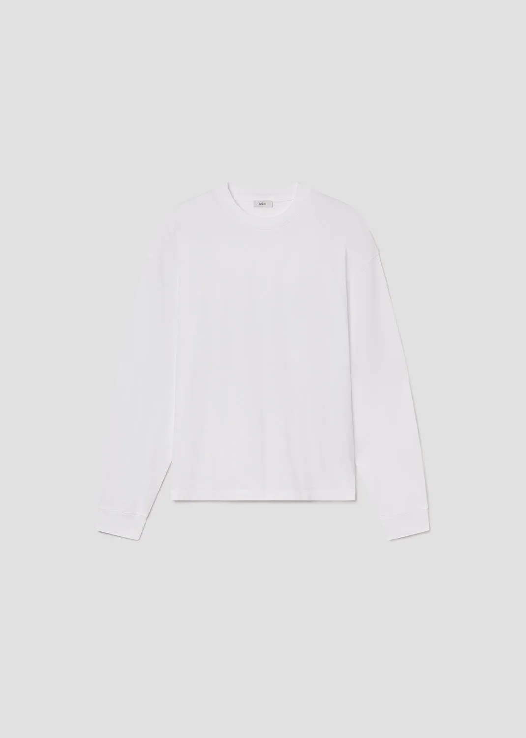 Asha Long Sleeve Mock Neck Tee in White sold by Agolde