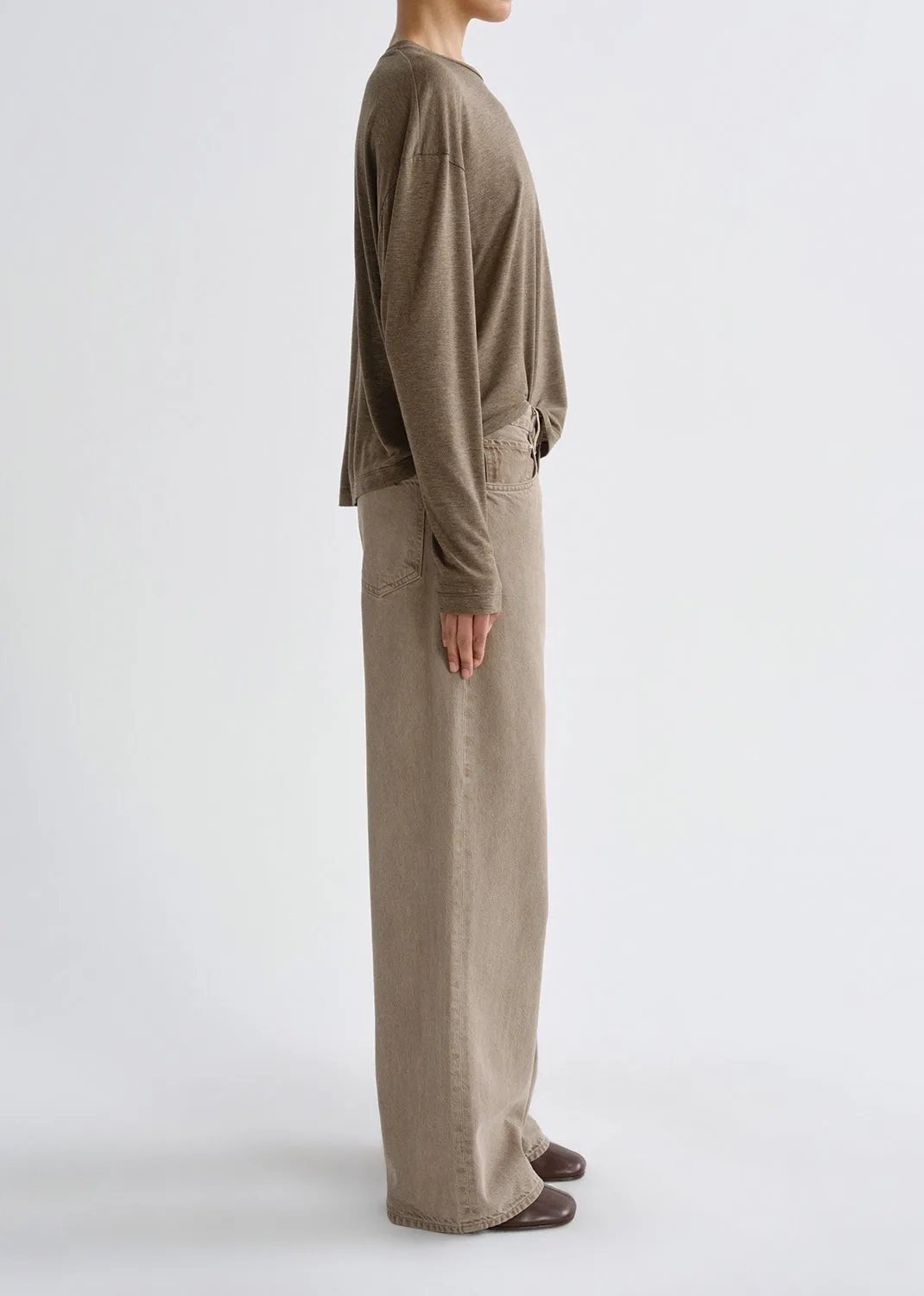 Sasha Tee (Tencel Jersey) in Loam sold by Agolde product image thumbnail 3