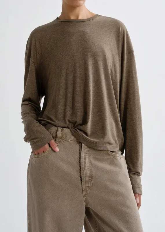 Sasha Tee (Tencel Jersey) in Loam made by Agolde