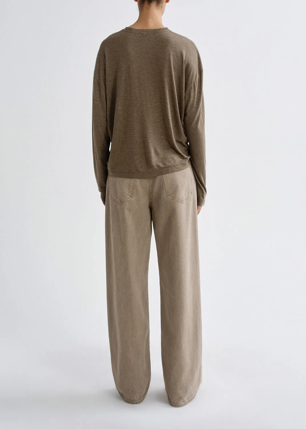 Sasha Tee (Tencel Jersey) in Loam sold by Agolde product image thumbnail 4