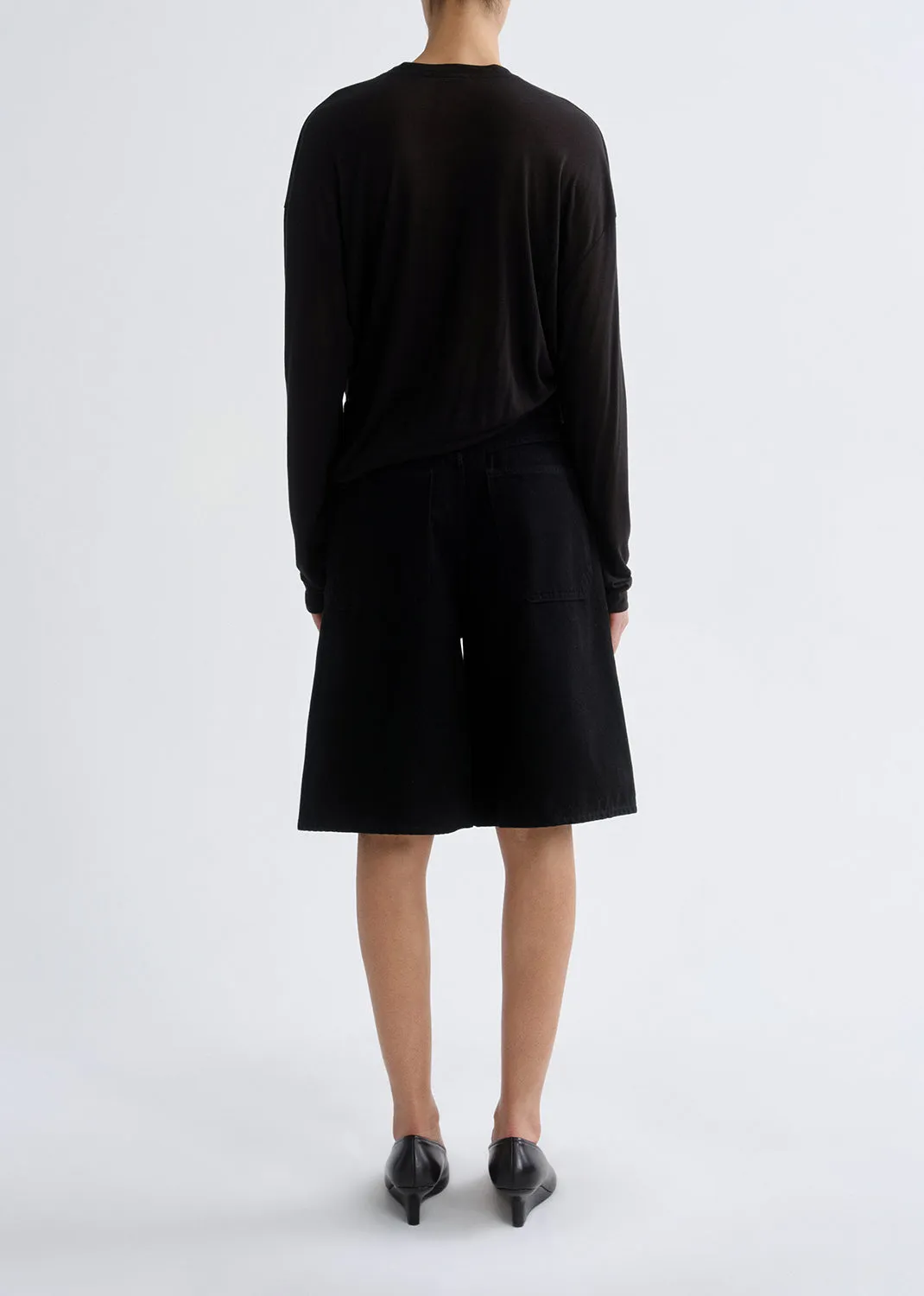 Sasha Tee (Tencel Jersey) in Black sold by Agolde product image thumbnail 4