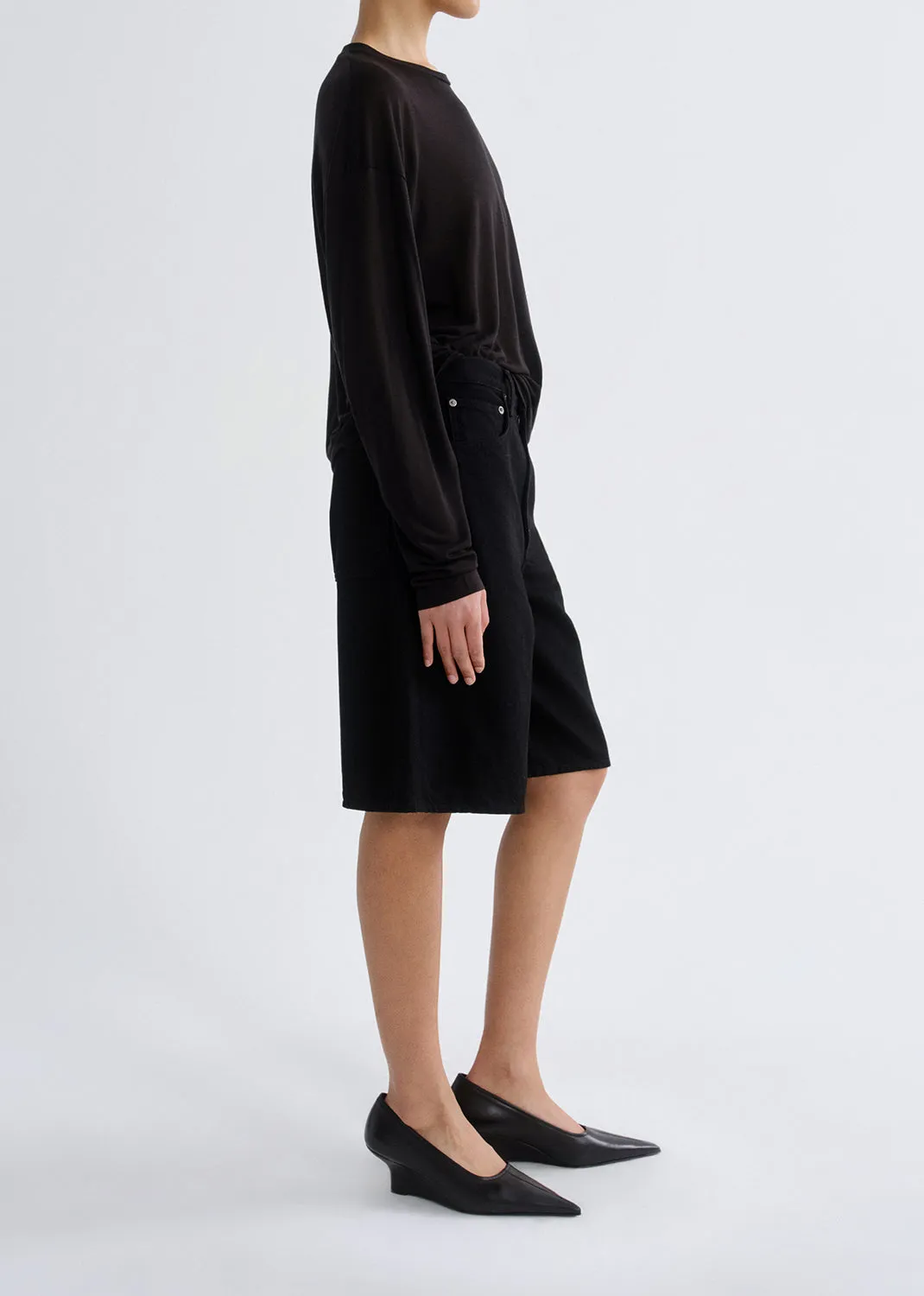 Sasha Tee (Tencel Jersey) in Black sold by Agolde product image thumbnail 3