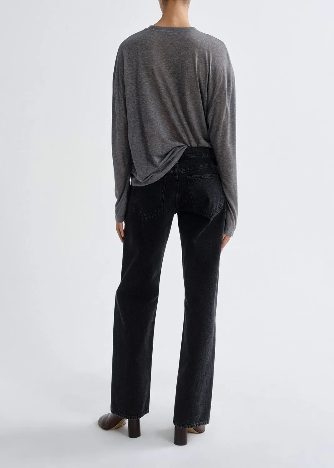 Sasha Tee (Tencel Jersey) in Grey Heather sold by Agolde product image thumbnail 4