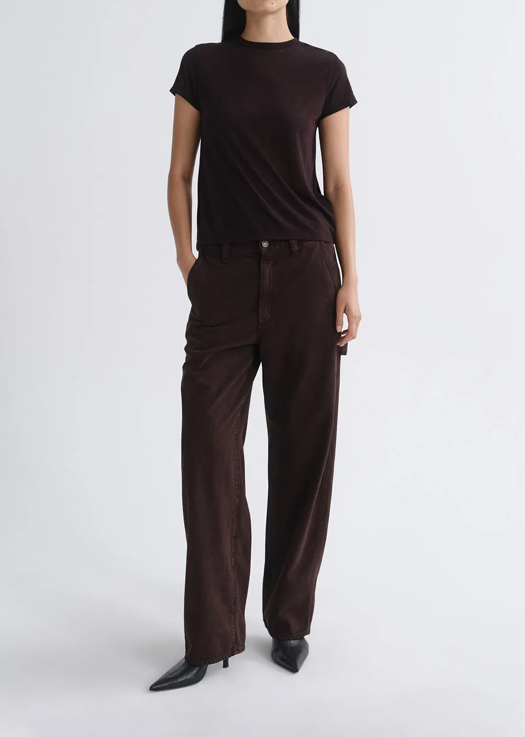 Lyndon Pant (Flyweight) in Sloe Berry sold by Agolde