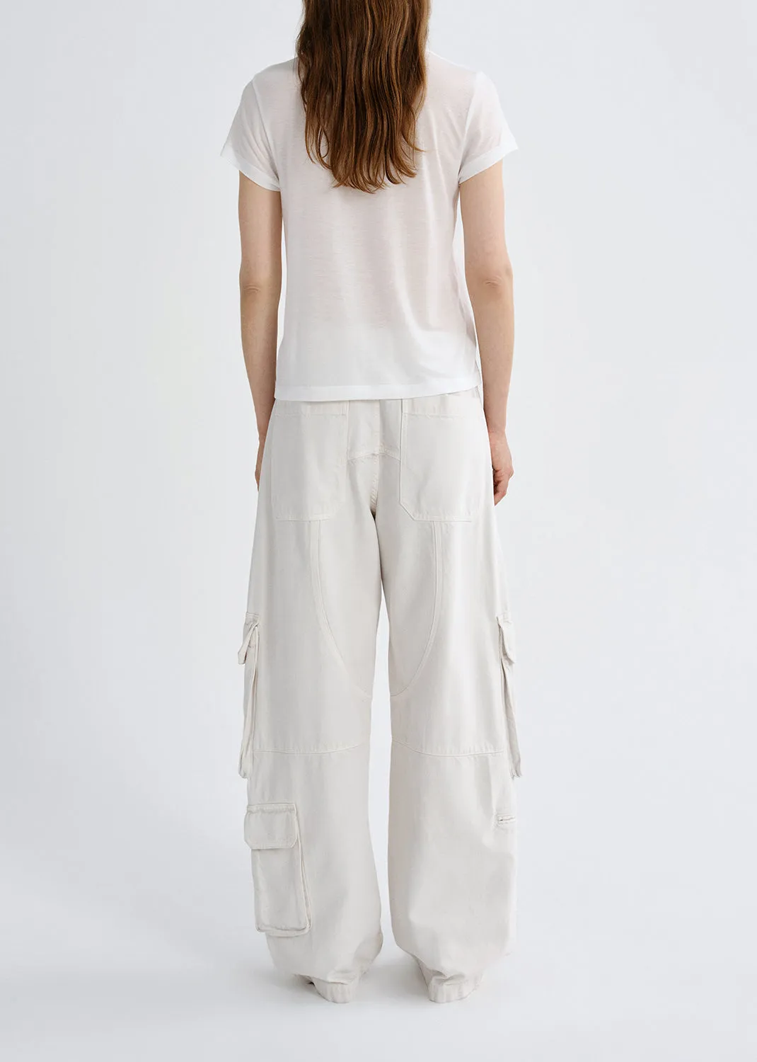 Long Line Adine Tee (Tencel Jersey) in Gesso sold by Agolde product image thumbnail 4
