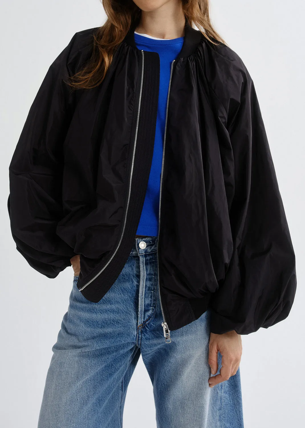 Raffi Bomber Jacket in Black sold by Agolde