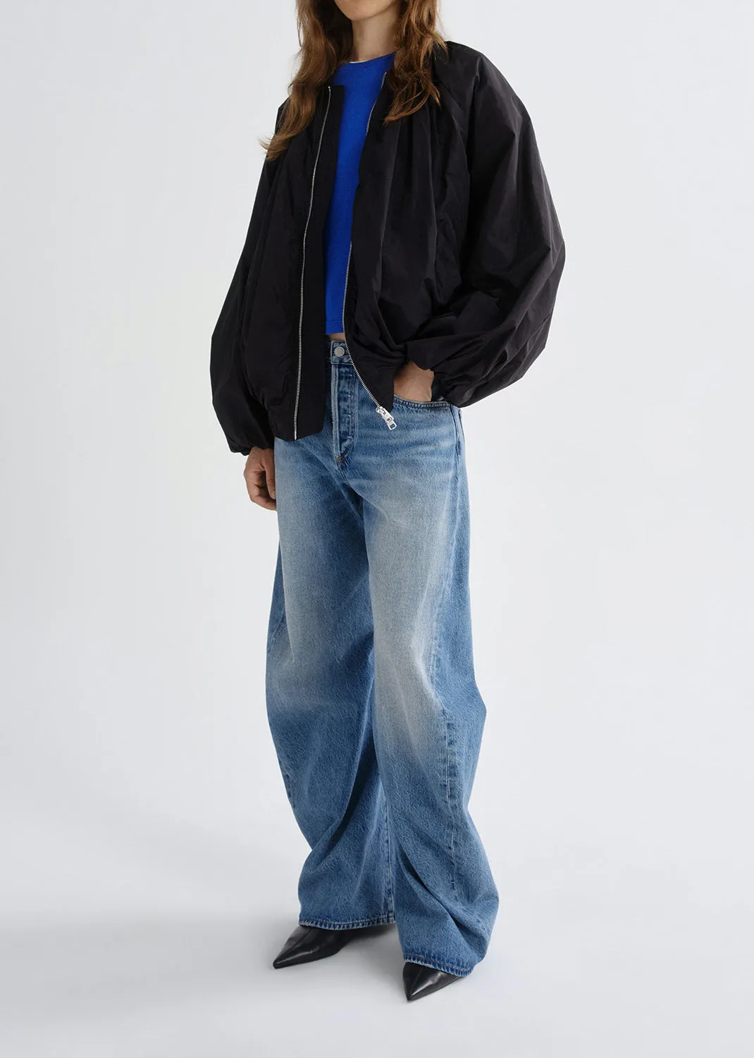 Raffi Bomber Jacket in Black sold by Agolde product image thumbnail 5