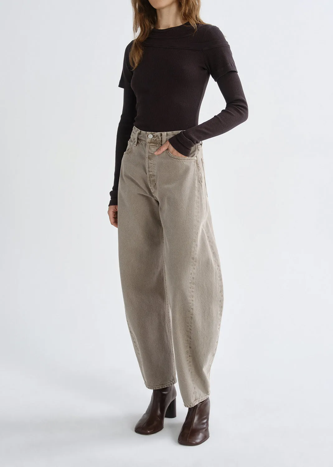 Luna High Rise Pieced Taper in Cedar sold by Agolde product image thumbnail 2