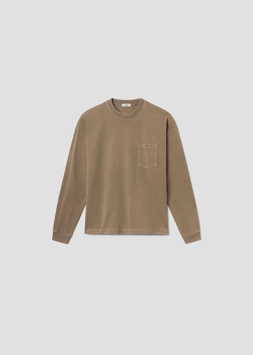 Lucan Long Sleeve Tee in Trail sold by Agolde