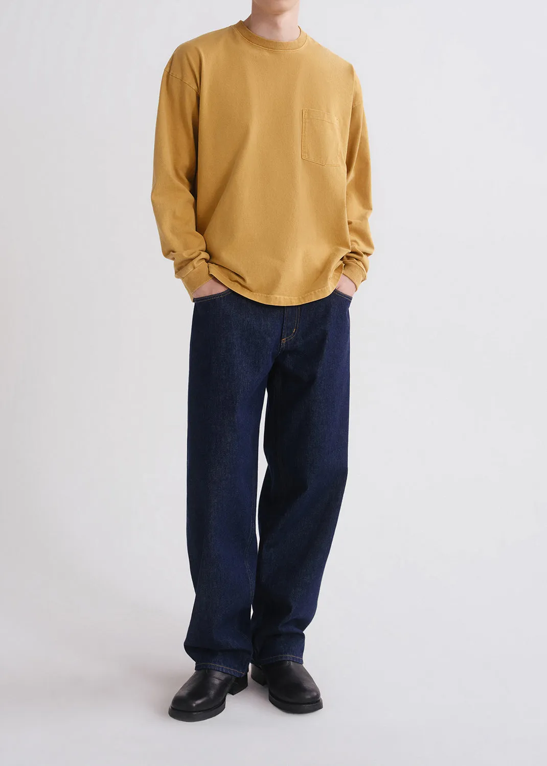 Lucan Long Sleeve Tee in Ochre sold by Agolde product image thumbnail 2
