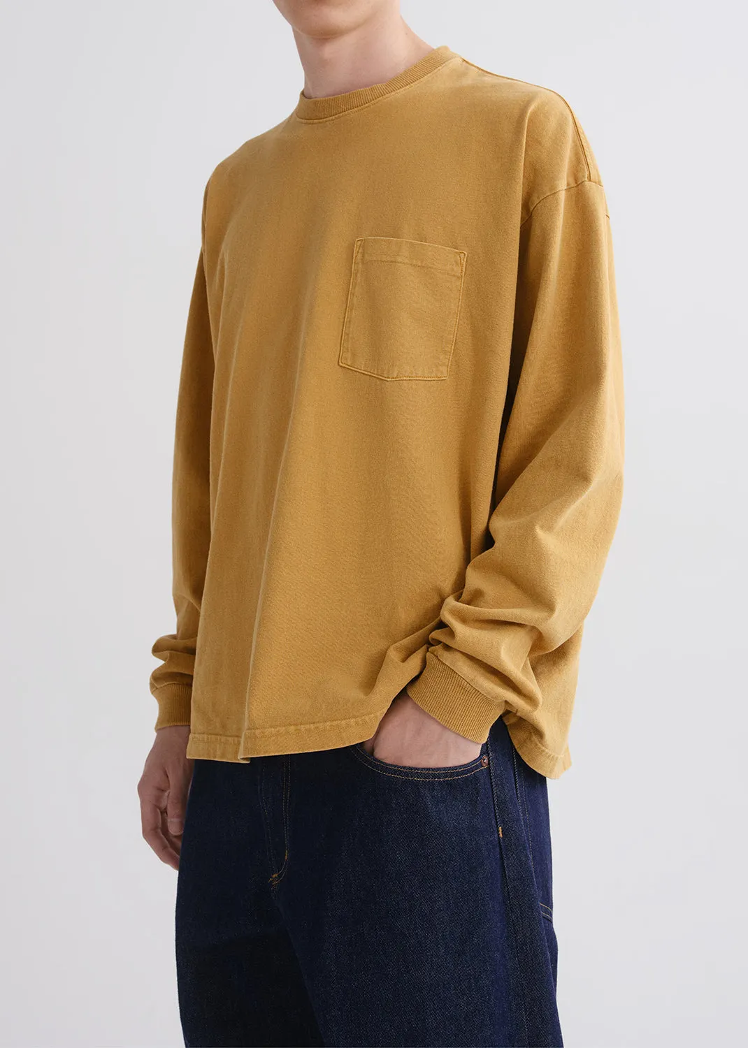 Lucan Long Sleeve Tee in Ochre sold by Agolde product image thumbnail 5