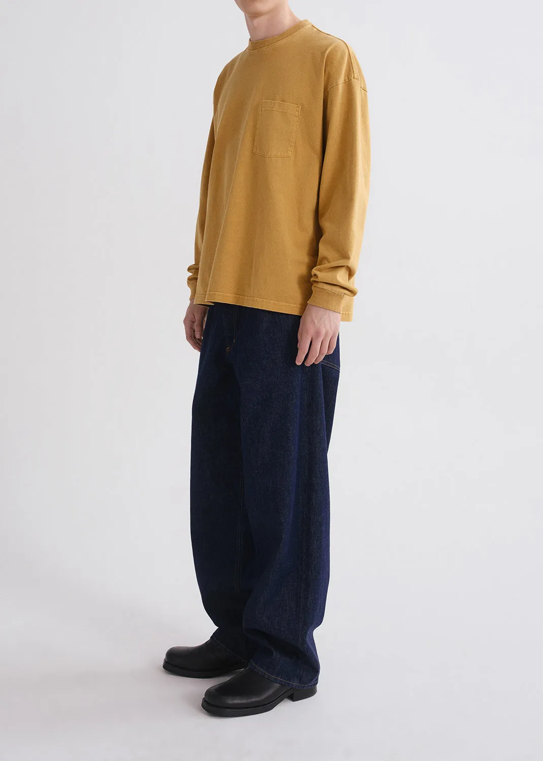 Lucan Long Sleeve Tee in Ochre sold by Agolde product image thumbnail 3