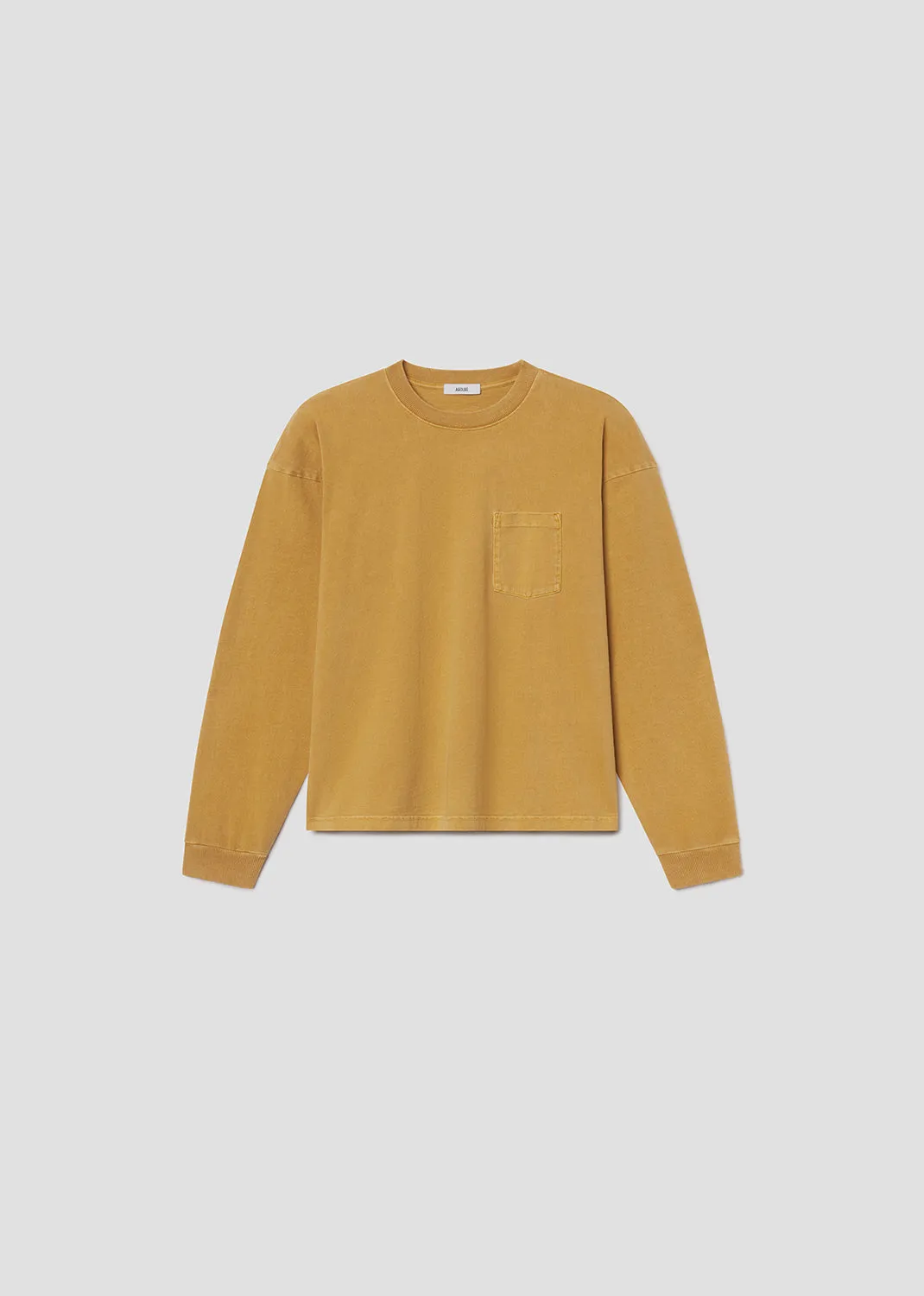 Lucan Long Sleeve Tee in Ochre sold by Agolde