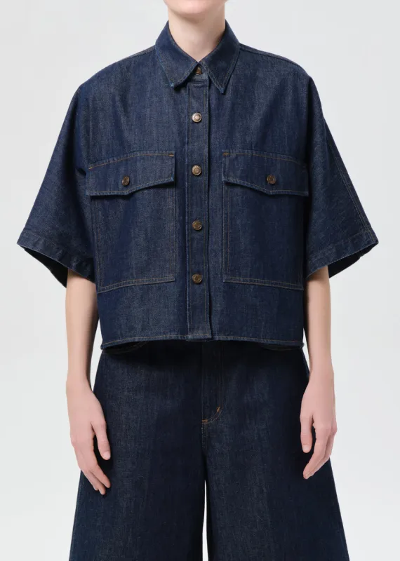 Taron Shirt (Weightless) in Rinse made by Agolde