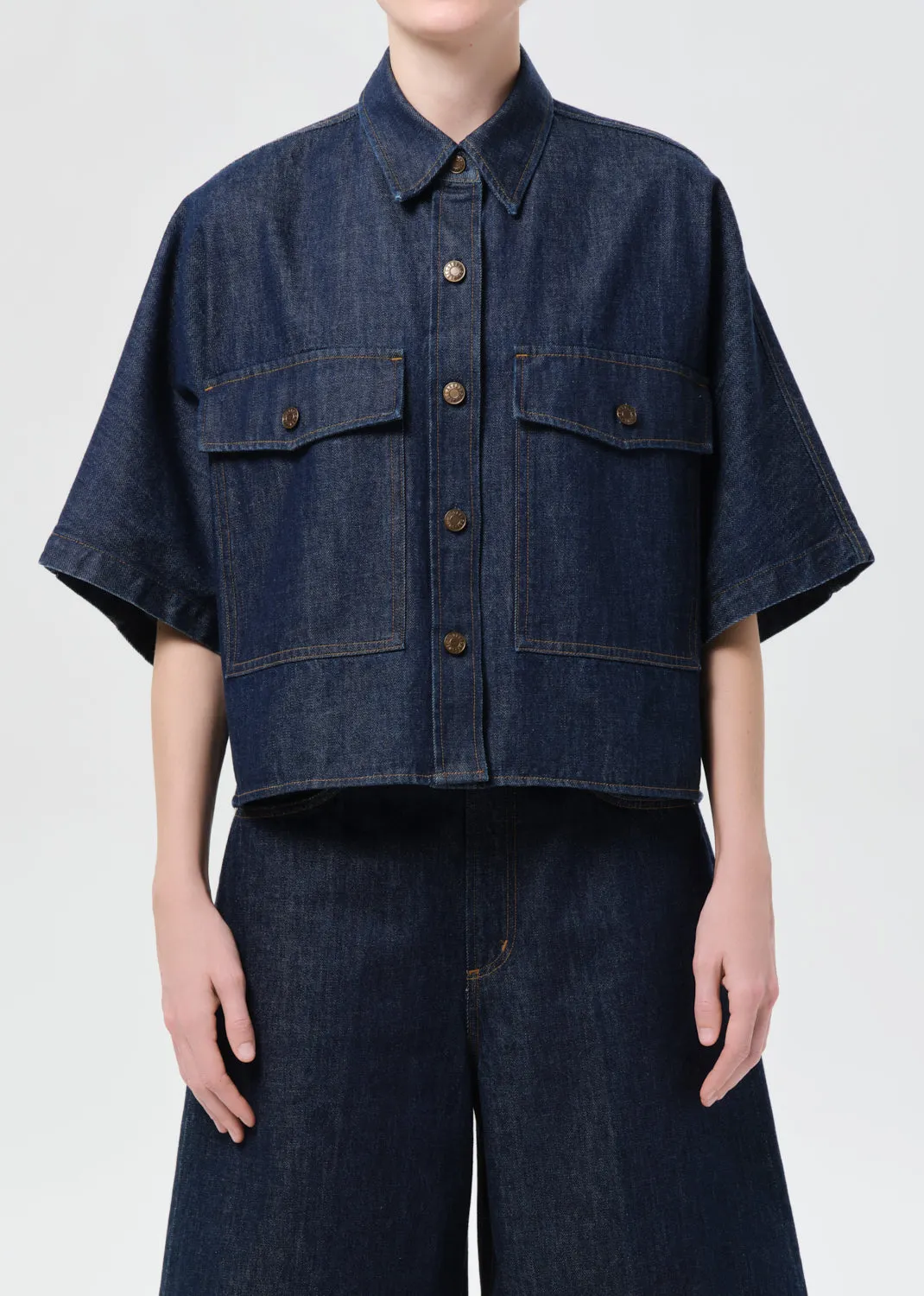 Taron Shirt (Weightless) in Rinse sold by Agolde