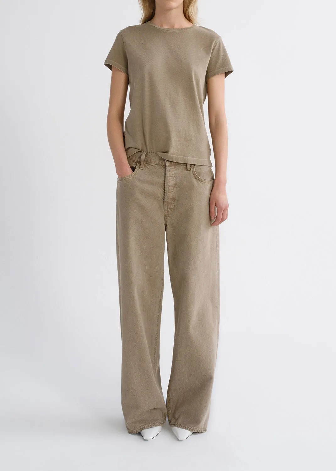 Long Line Adine Tee in Trail sold by Agolde