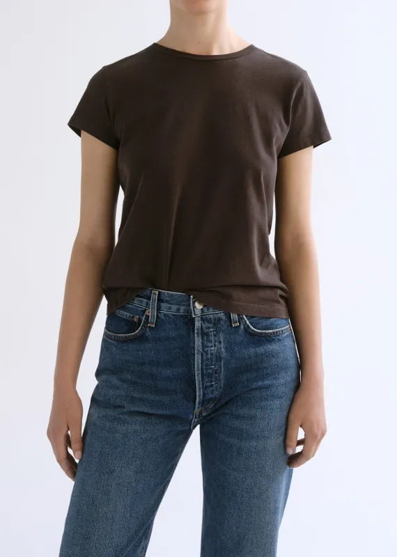 Long Line Adine Tee in Forge made by Agolde