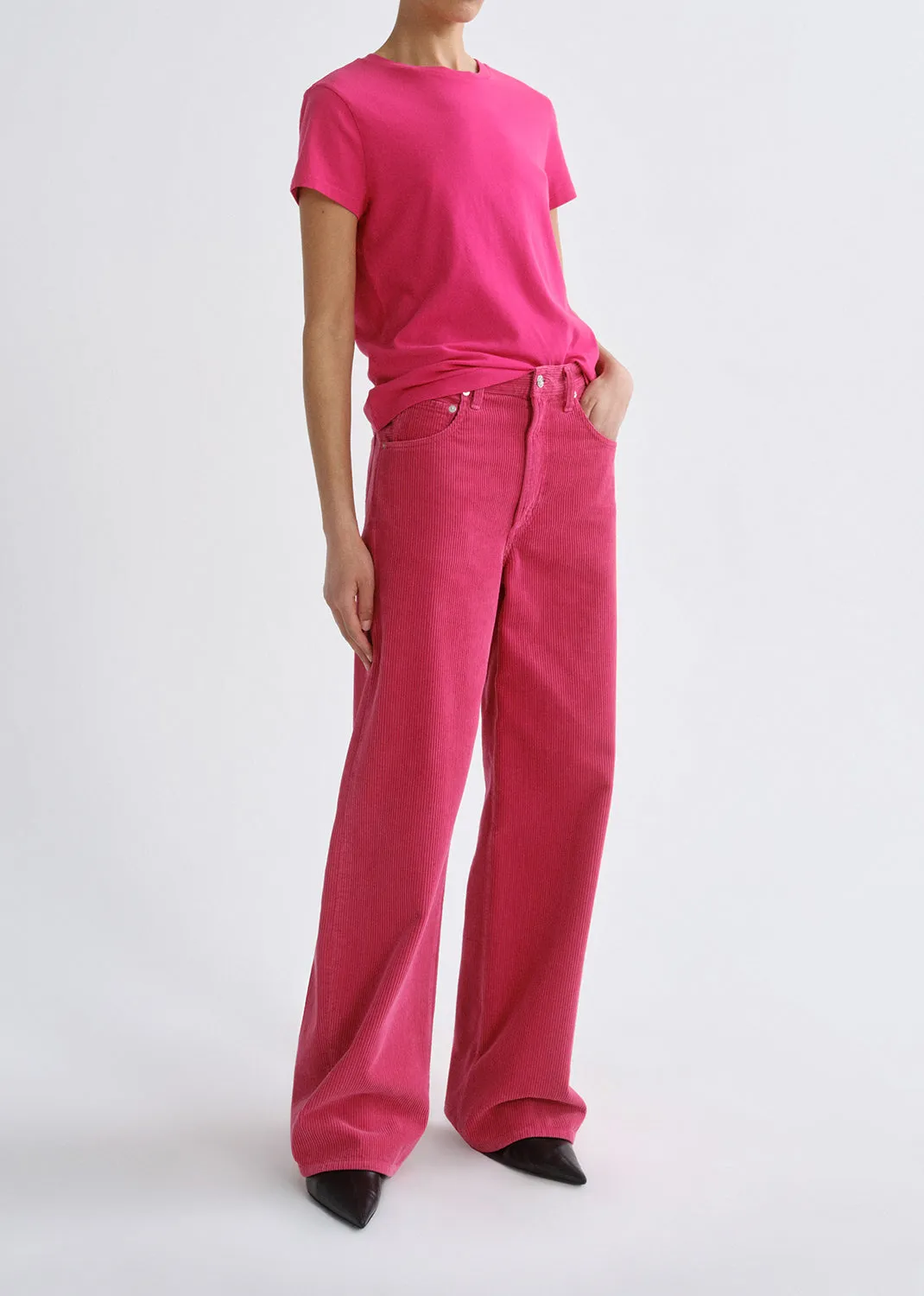 Long Line Adine Tee in Cerise sold by Agolde product image thumbnail 5