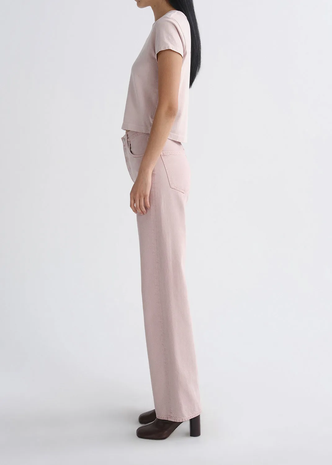 Adine Shrunken Tee in Wallflower sold by Agolde product image thumbnail 4