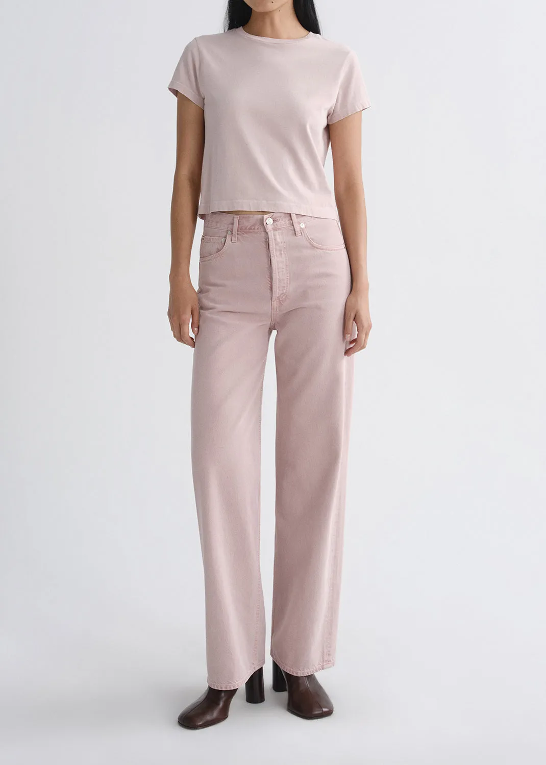Adine Shrunken Tee in Wallflower sold by Agolde product image thumbnail 2