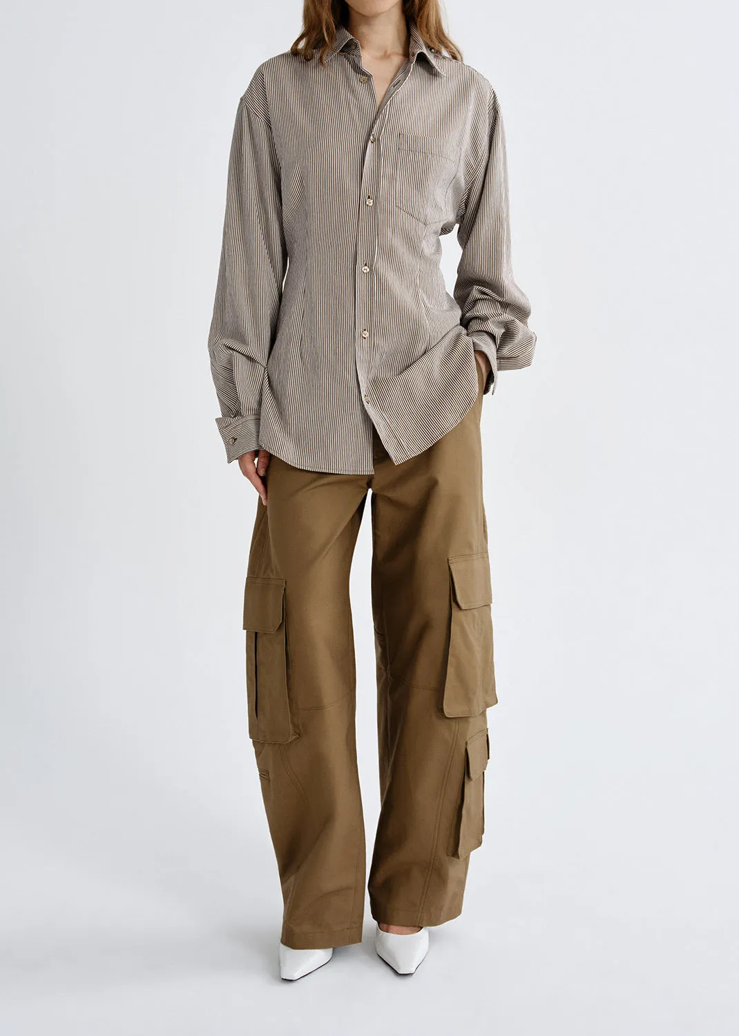 Cinch Shirt in Jakarta Stripe sold by Agolde product image thumbnail 2