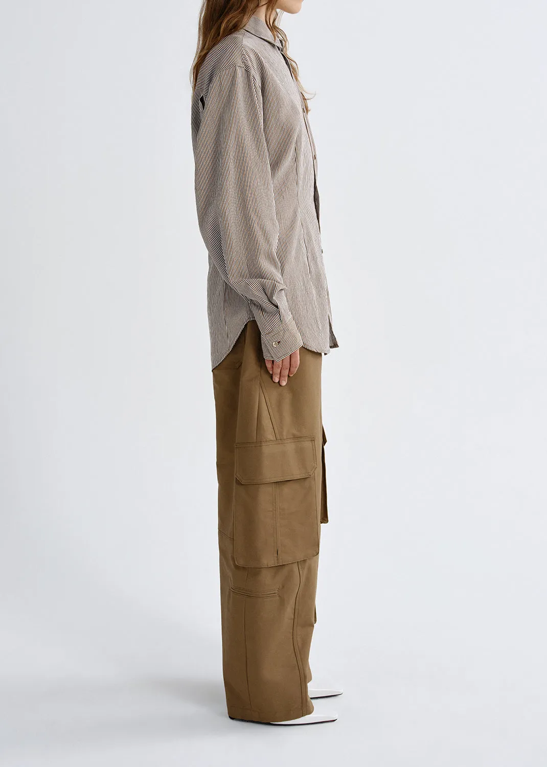 Cinch Shirt in Jakarta Stripe sold by Agolde product image thumbnail 3