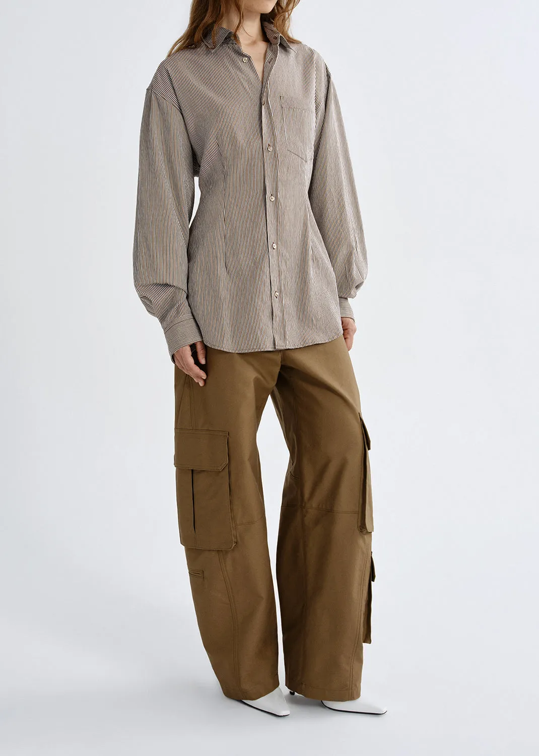 Cinch Shirt in Jakarta Stripe sold by Agolde product image thumbnail 5