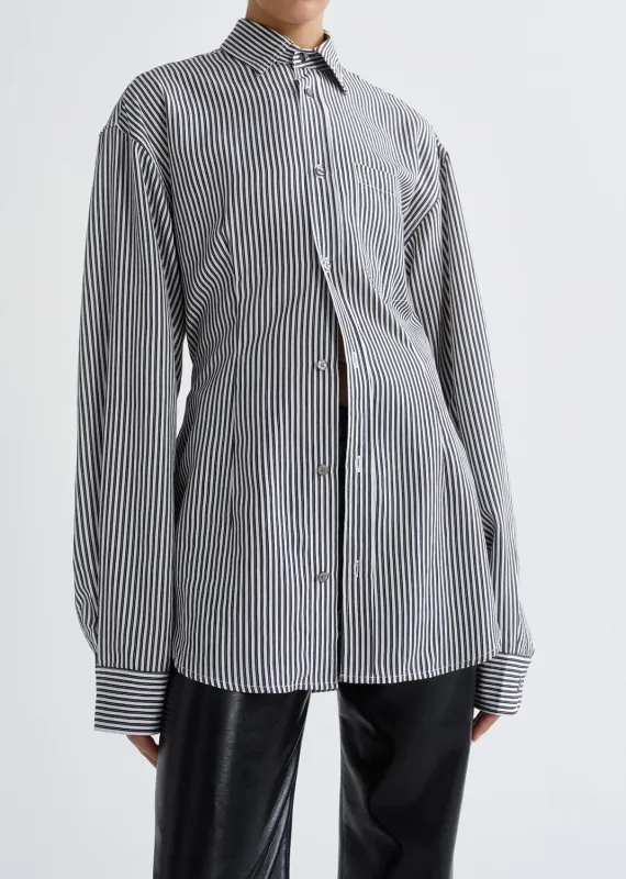 Cinch Shirt in Solene Stripe made by Agolde