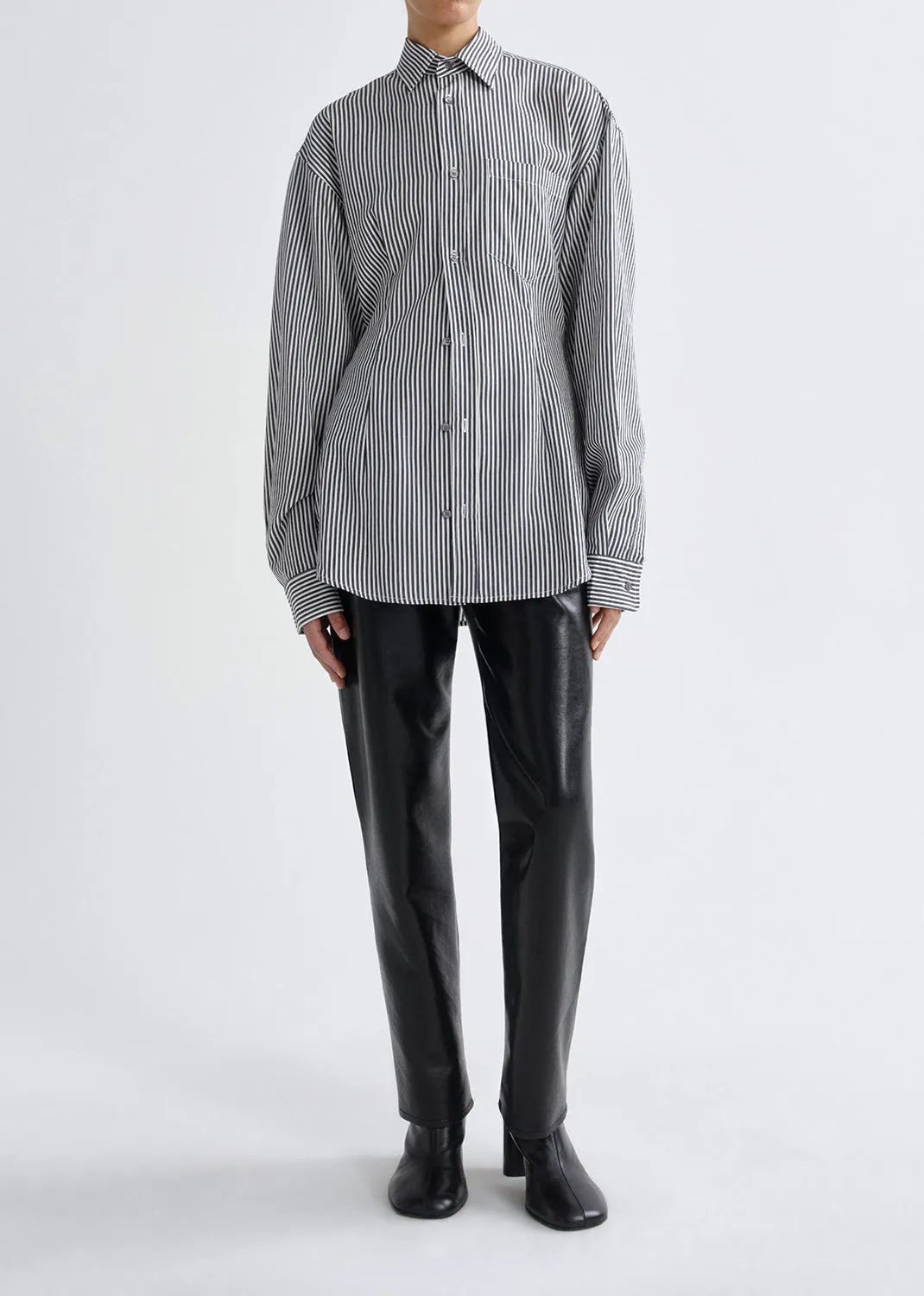 Cinch Shirt in Solene Stripe sold by Agolde product image thumbnail 2