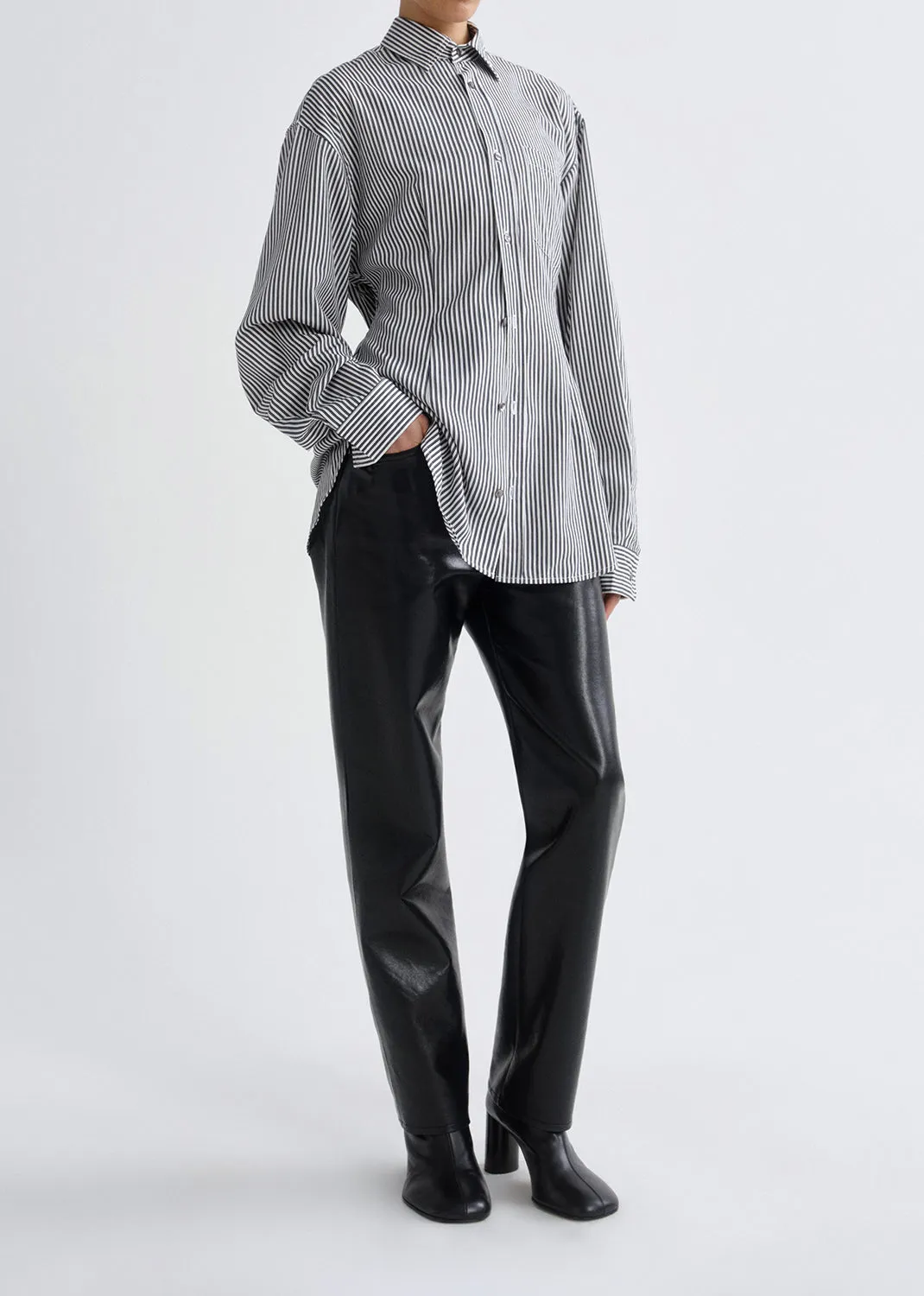 Cinch Shirt in Solene Stripe sold by Agolde product image thumbnail 5