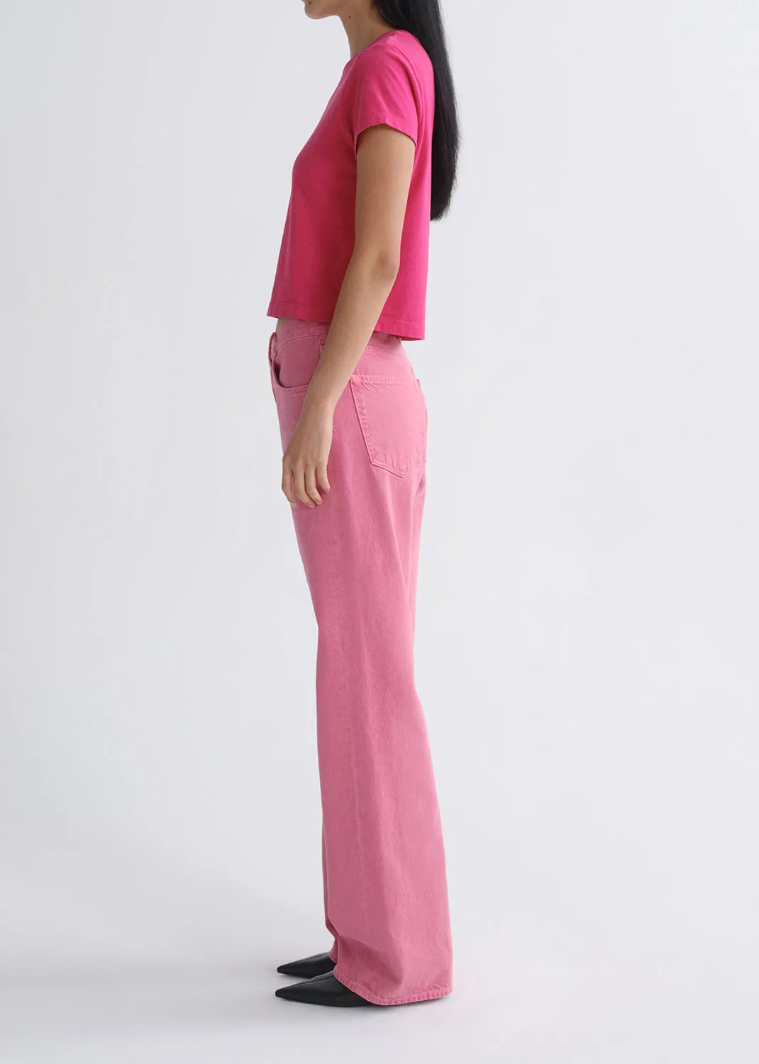 Adine Shrunken Tee in Cerise sold by Agolde product image thumbnail 3