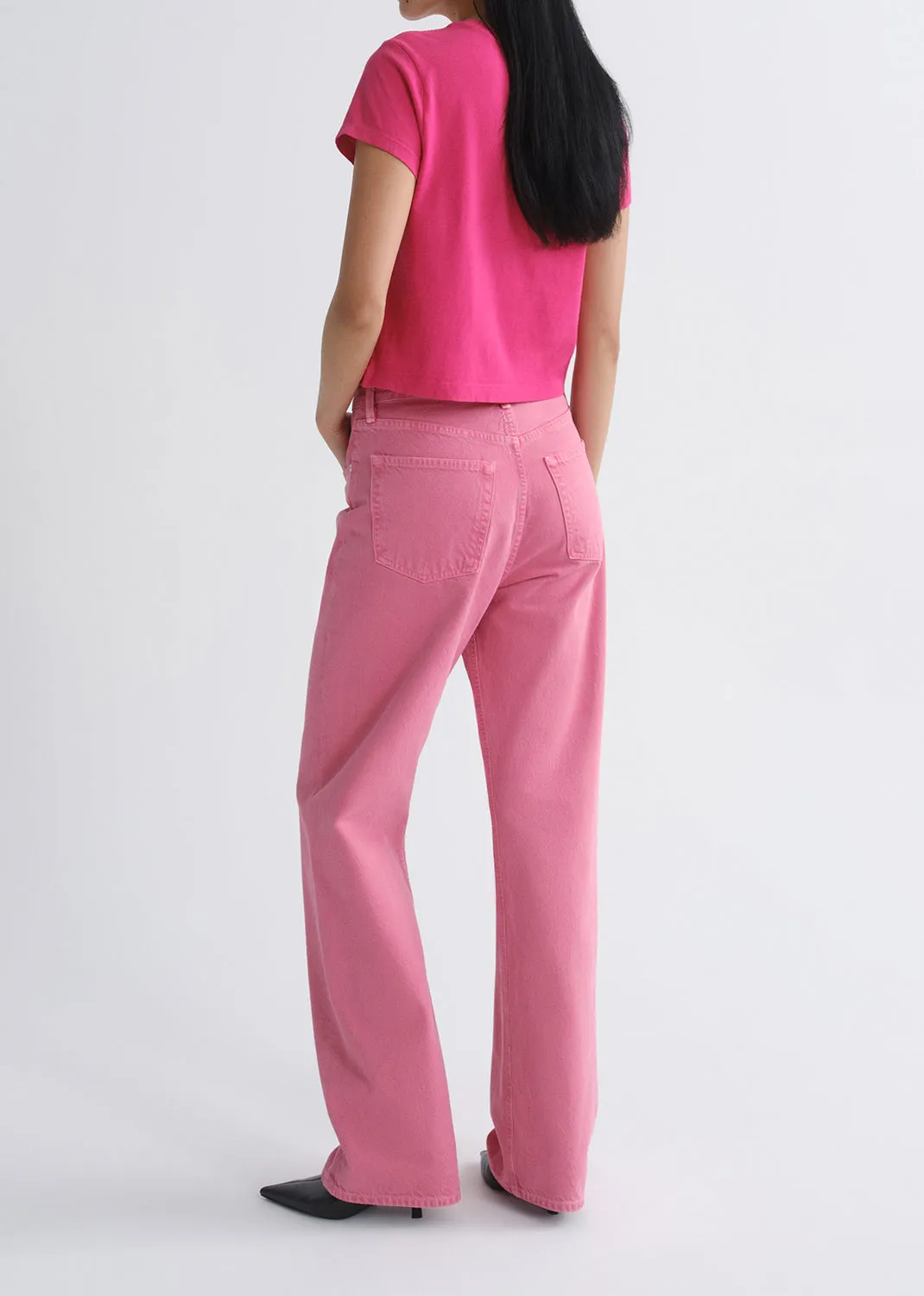 Adine Shrunken Tee in Cerise sold by Agolde product image thumbnail 4