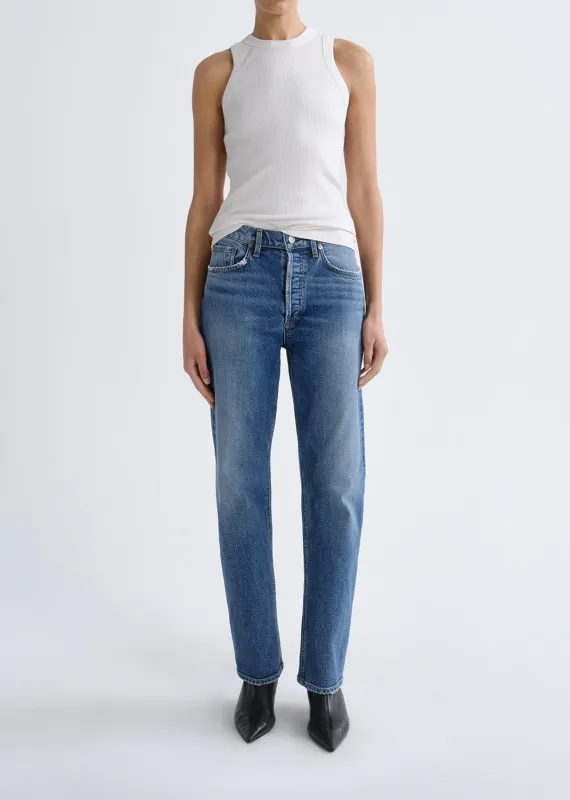 Lana Jean (Comfort Stretch) in Waive made by Agolde