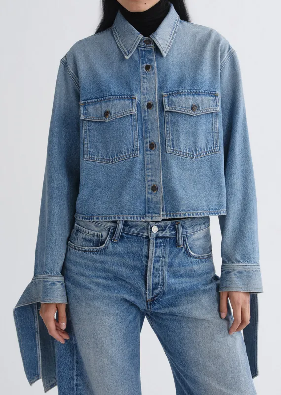 Hewitt Shirt (Weightless) in Index made by Agolde