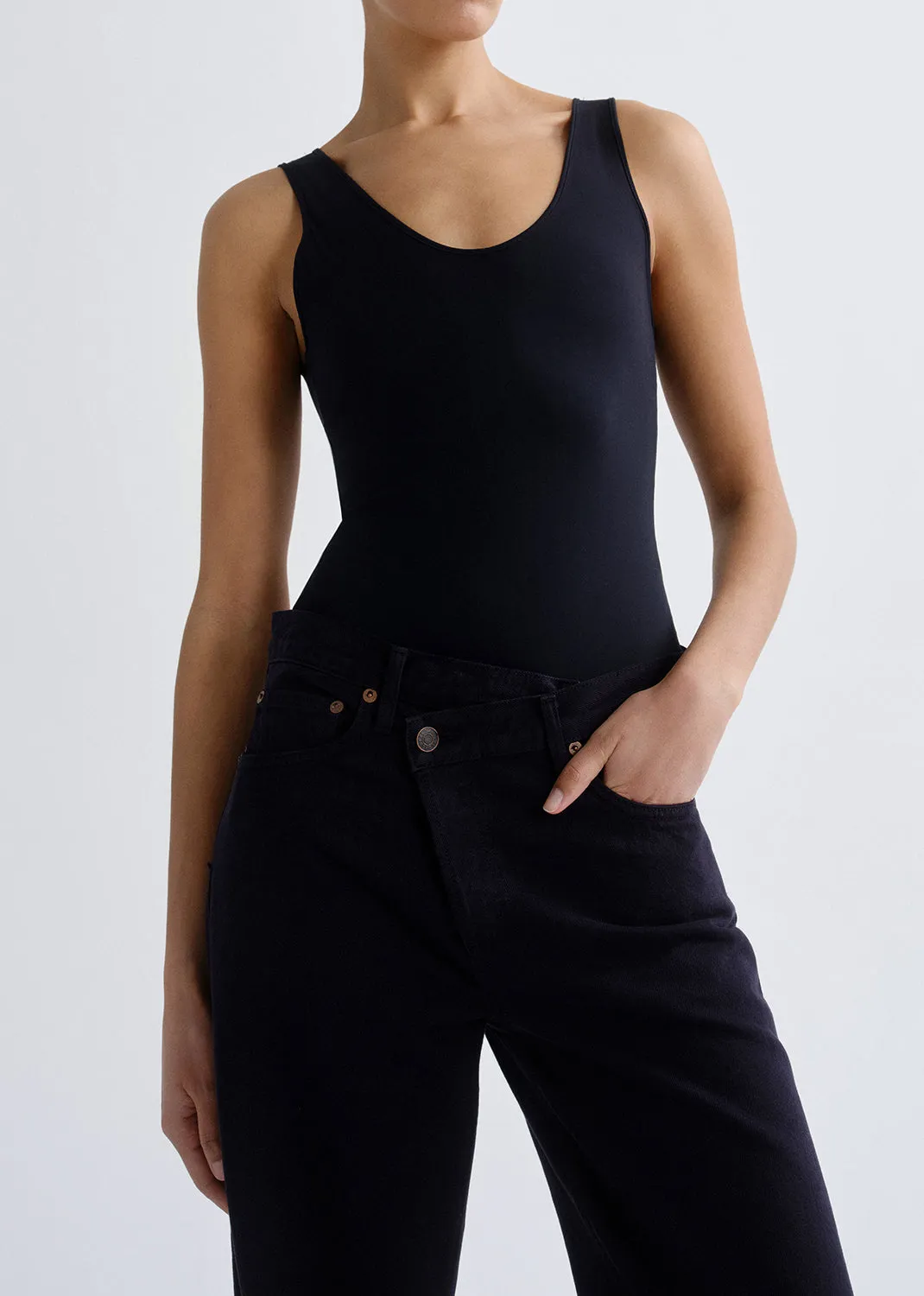 Tora Bodysuit in Navy sold by Agolde
