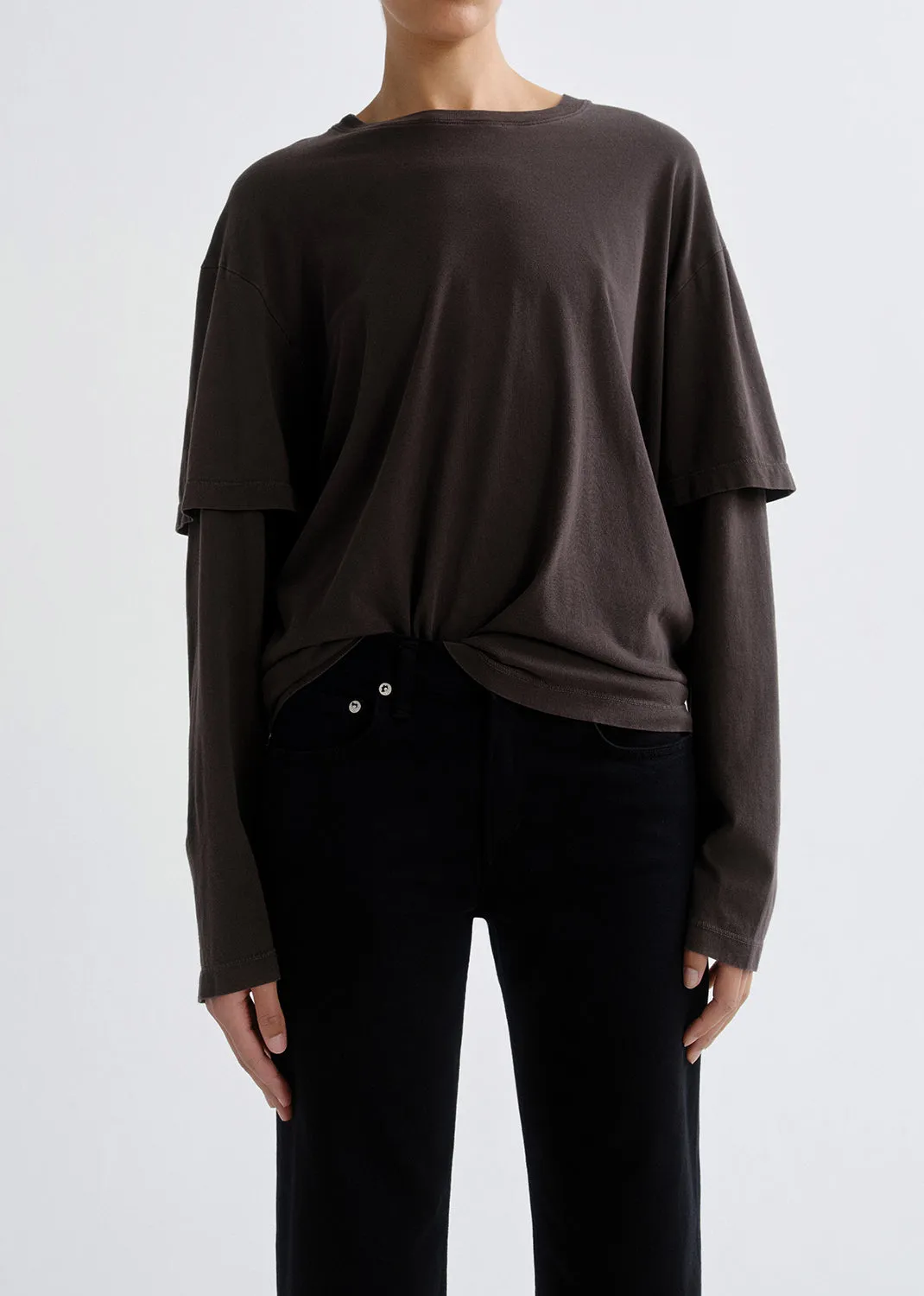 Lois Tee in Forge sold by Agolde