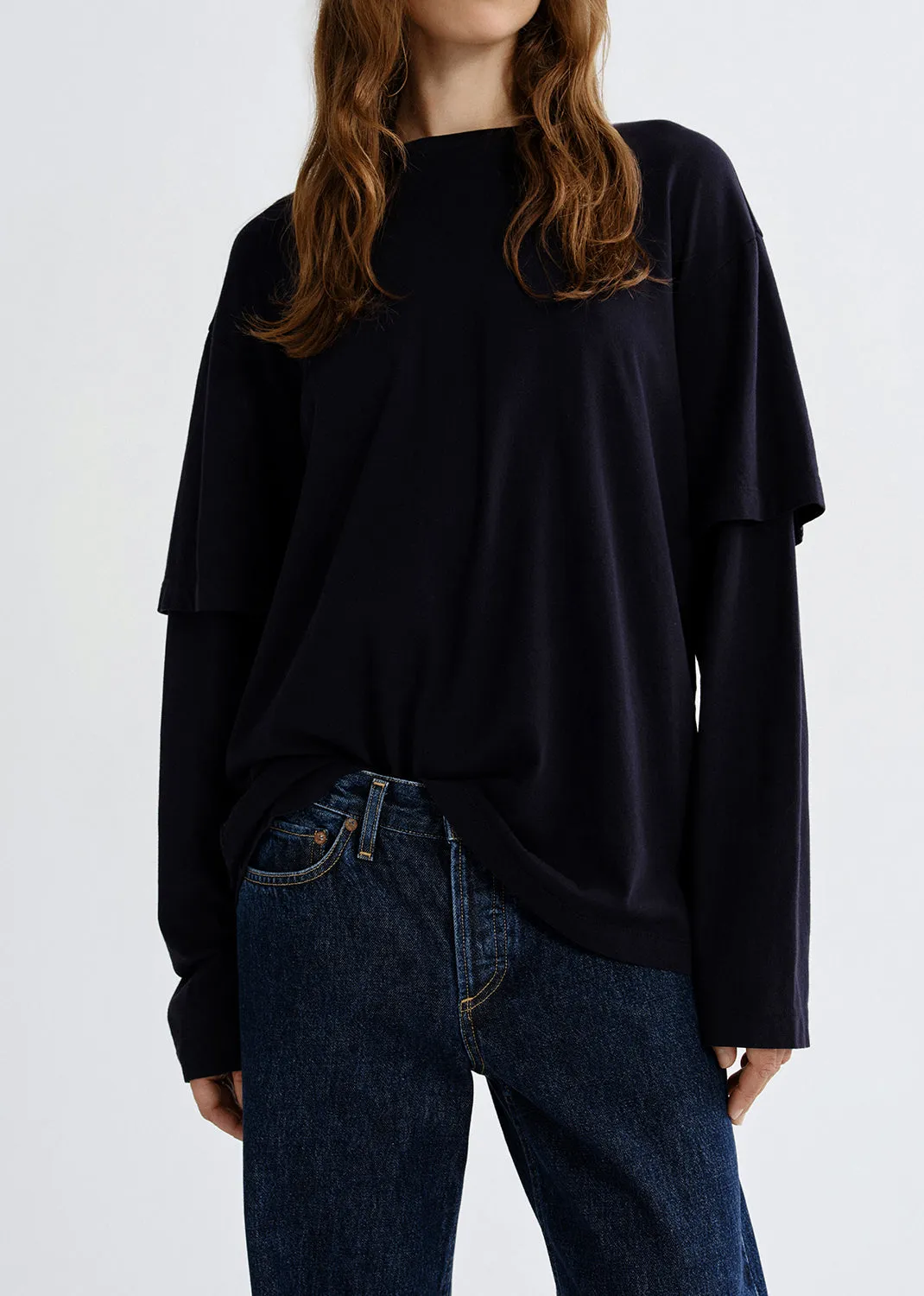 Lois Tee in Obscura sold by Agolde