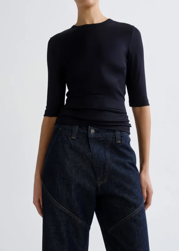 Saige Tee in Navy made by Agolde