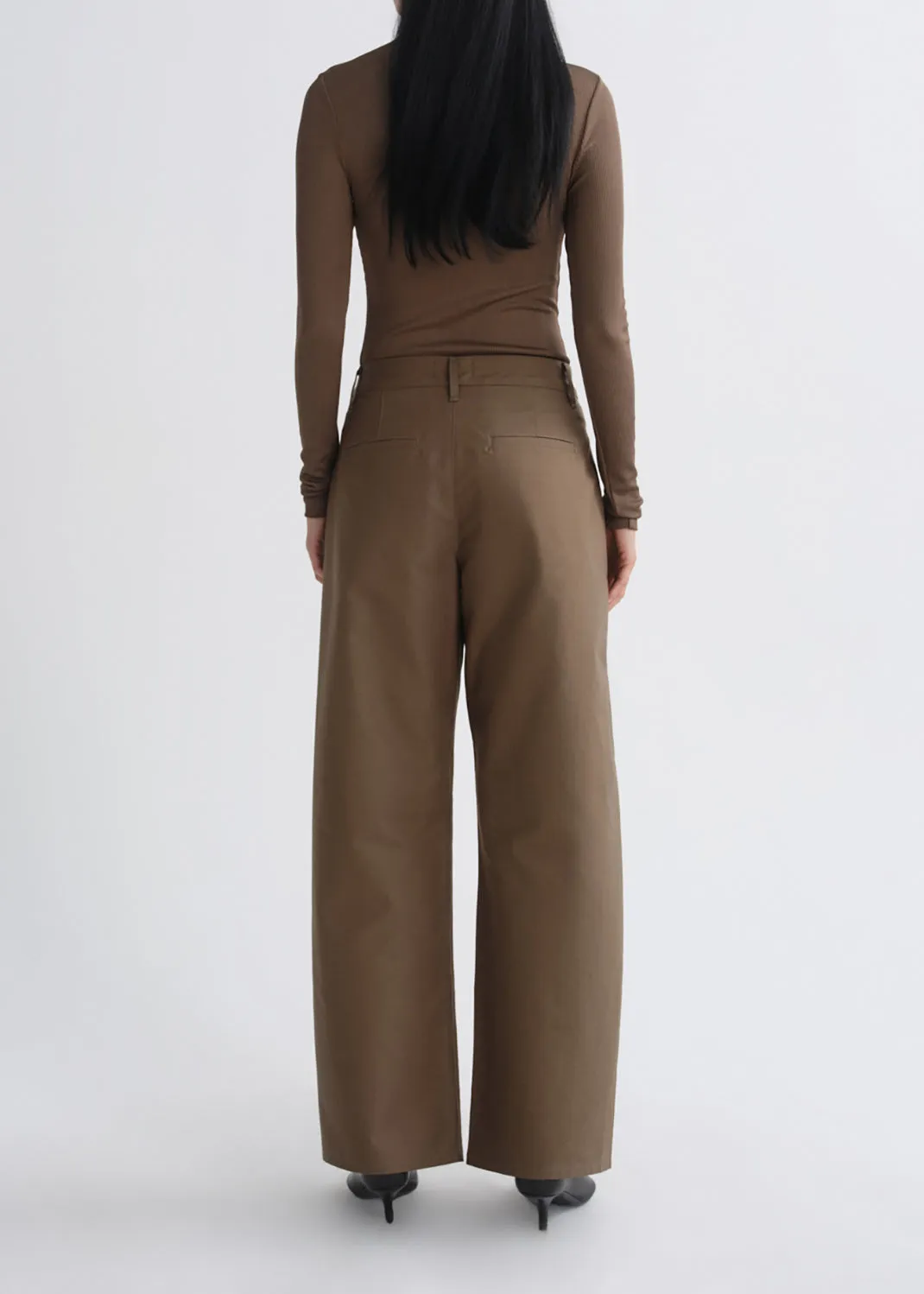 Low Curve Utility Jean Petite 29" (Sateen) in Uniform sold by Agolde product image thumbnail 2