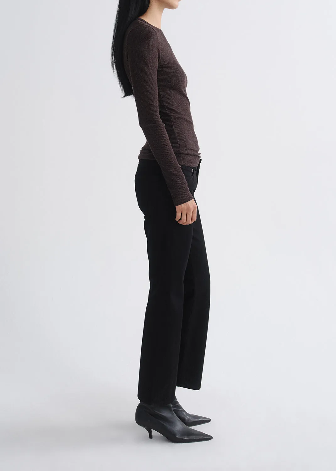 Delphi Slim Tee in Ganache sold by Agolde product image thumbnail 4