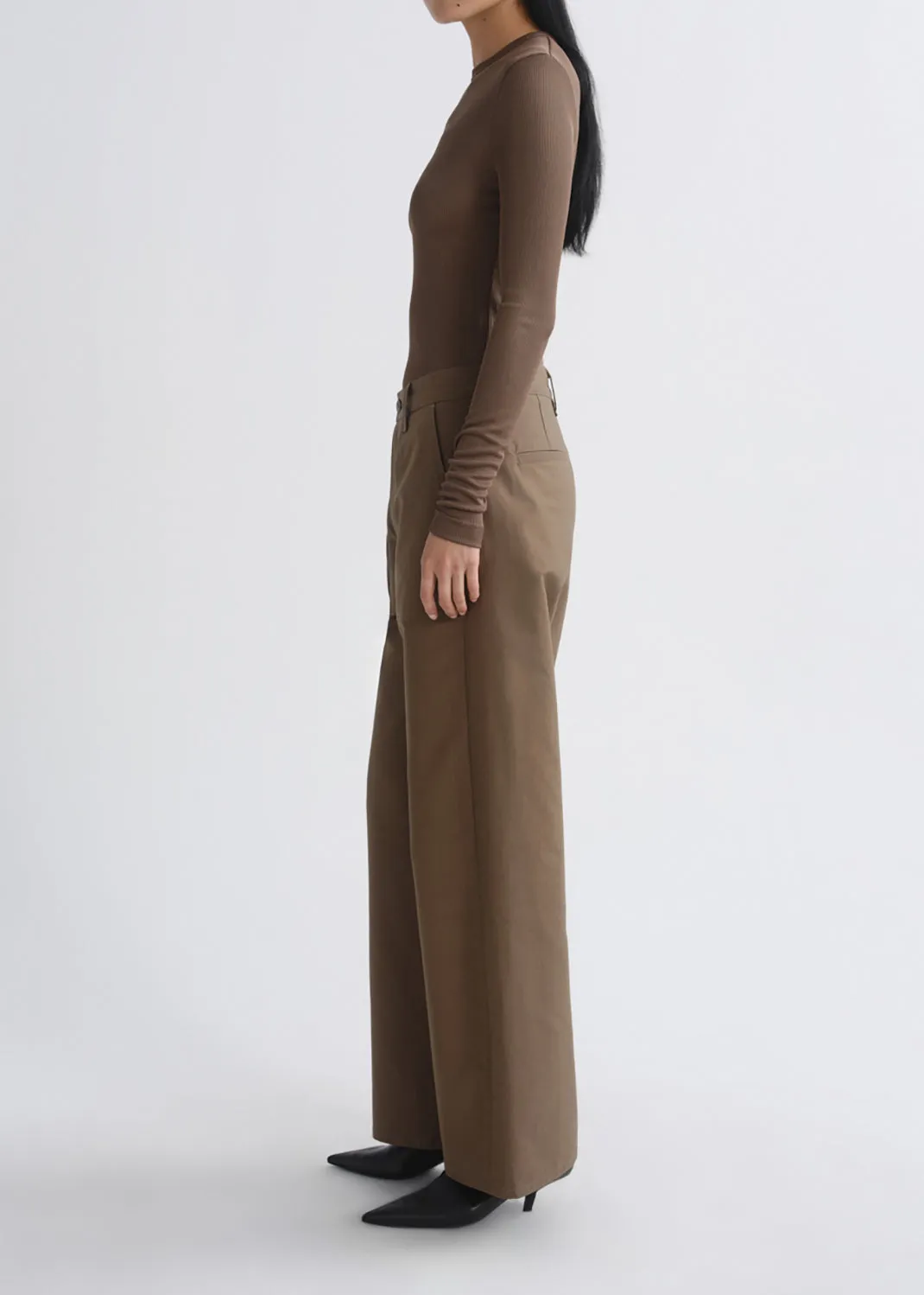 Delphi Slim Tee (Viscose) in Brunel sold by Agolde product image thumbnail 4