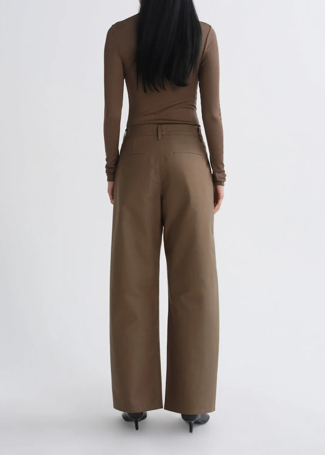 Delphi Slim Tee (Viscose) in Brunel sold by Agolde product image thumbnail 3